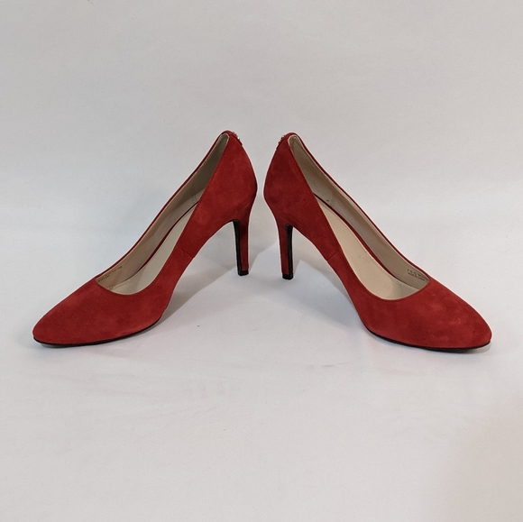 Cole Haan Helen Grand OS Red Leather Suede Pumps - Picture 8 of 12
